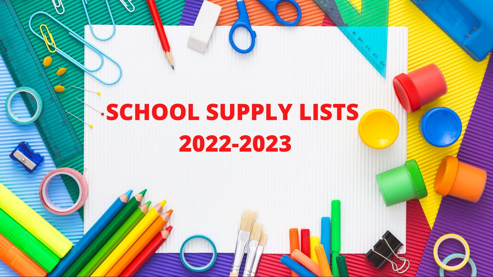 School Supply Lists 2022-23